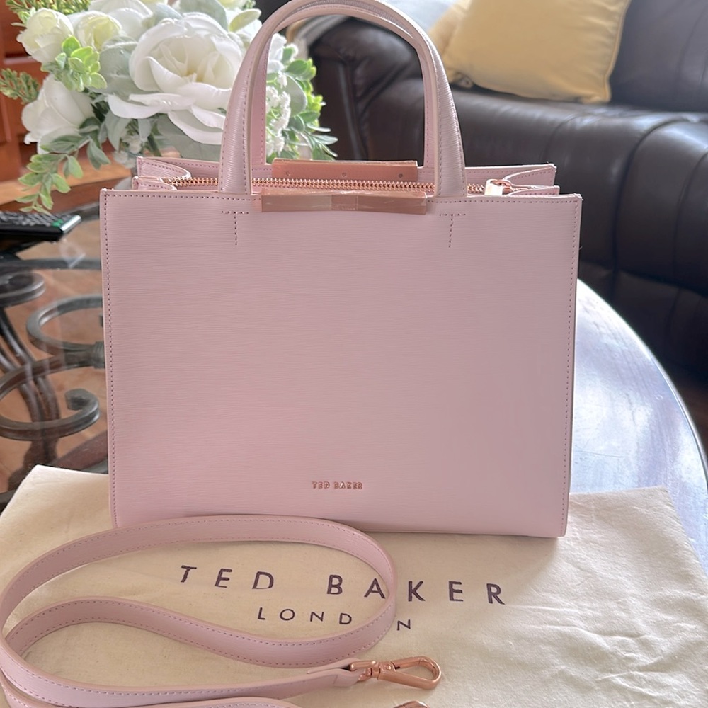 Jeanette Pink Ted Baker London  handbag. With strap and dust bag